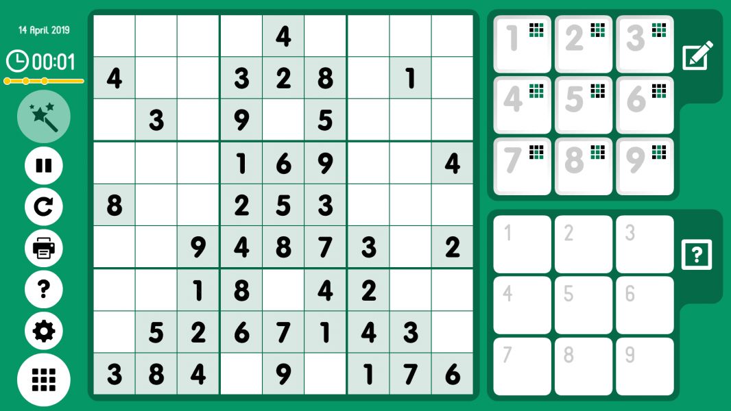 Level 2019-04-14. Online Sudoku