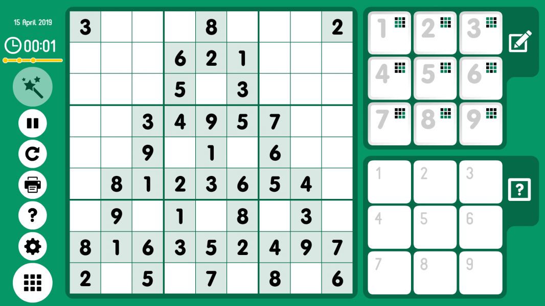 Level 2019-04-15. Online Sudoku