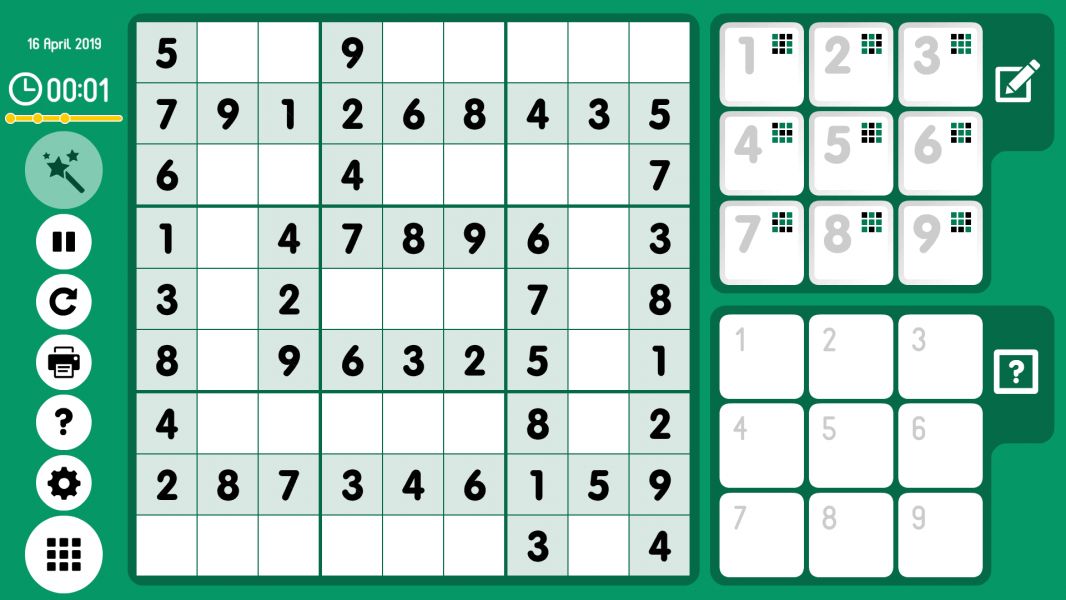 Level 2019-04-16. Online Sudoku