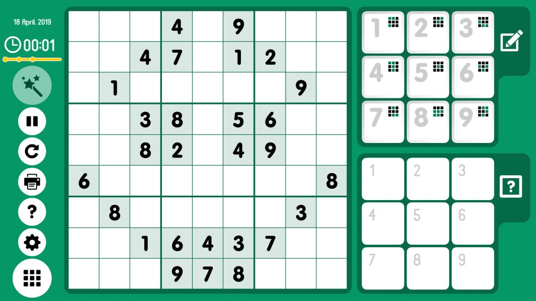 Level 2019-04-18. Online Sudoku