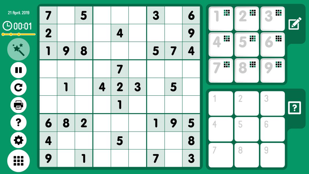 Level 2019-04-21. Online Sudoku