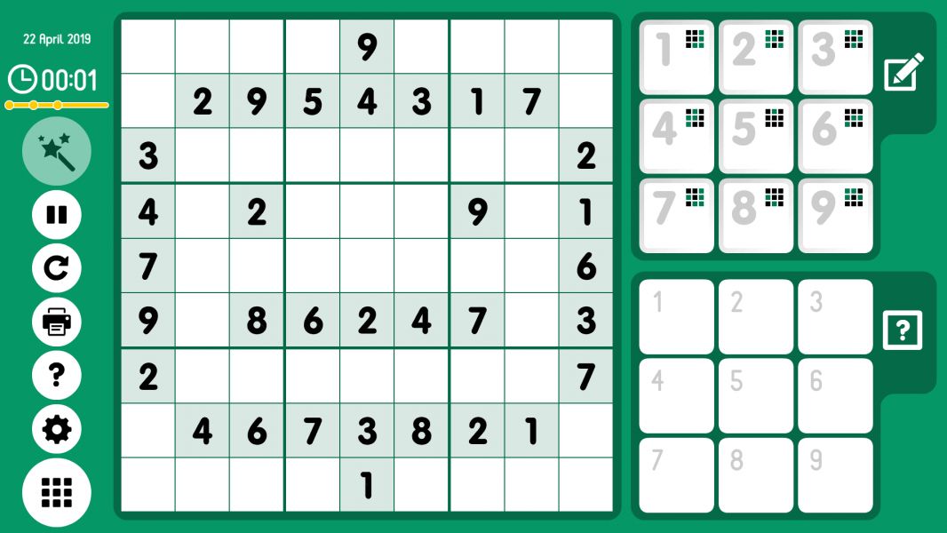 Level 2019-04-22. Online Sudoku
