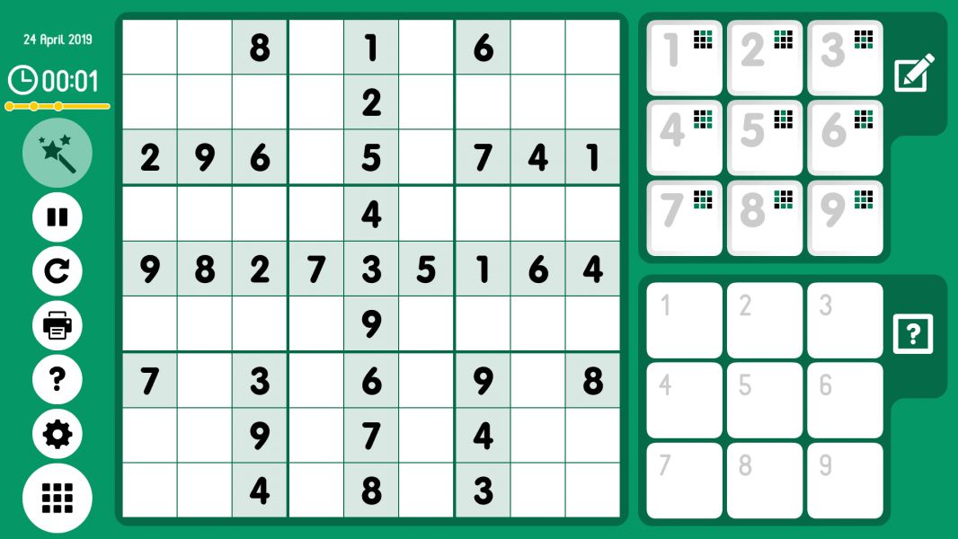 Level 2019-04-24. Online Sudoku