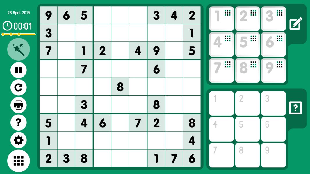 Level 2019-04-26. Online Sudoku