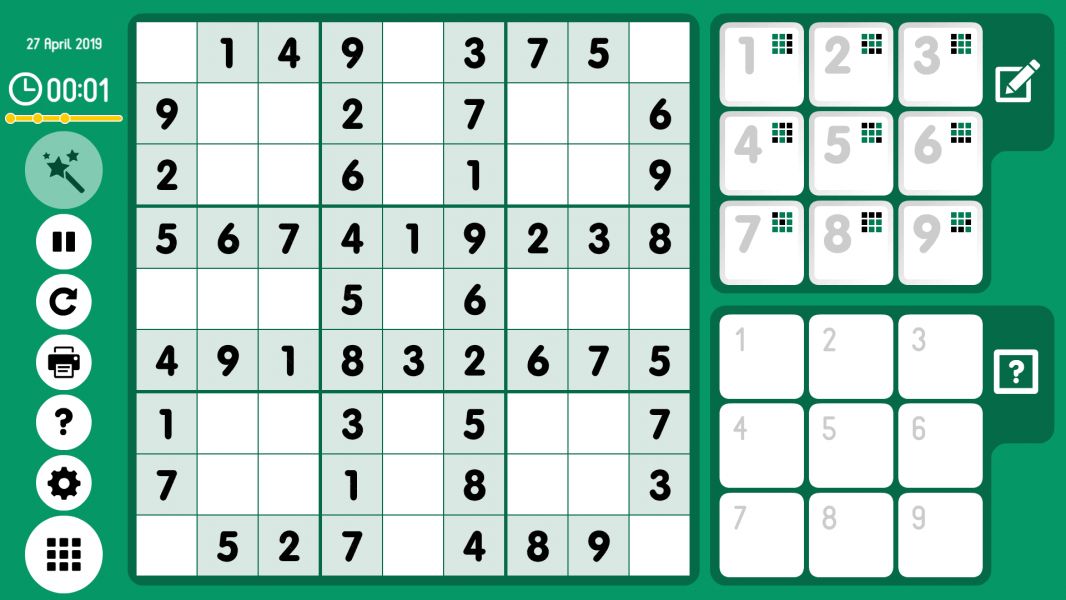 Level 2019-04-27. Online Sudoku