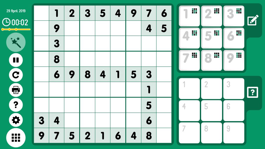 Level 2019-04-29. Online Sudoku