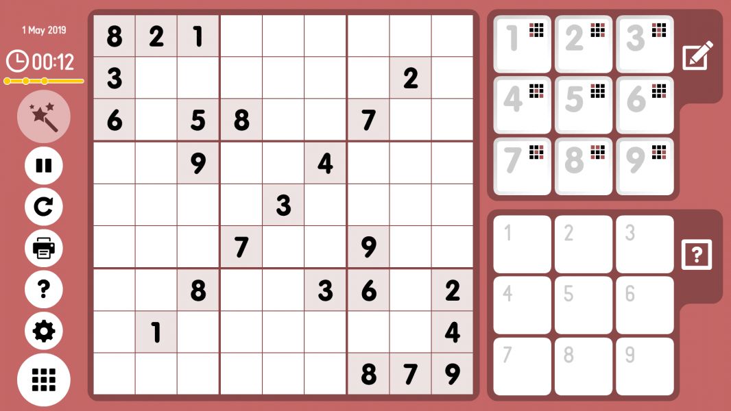 Level 2019-05-01. Online Sudoku