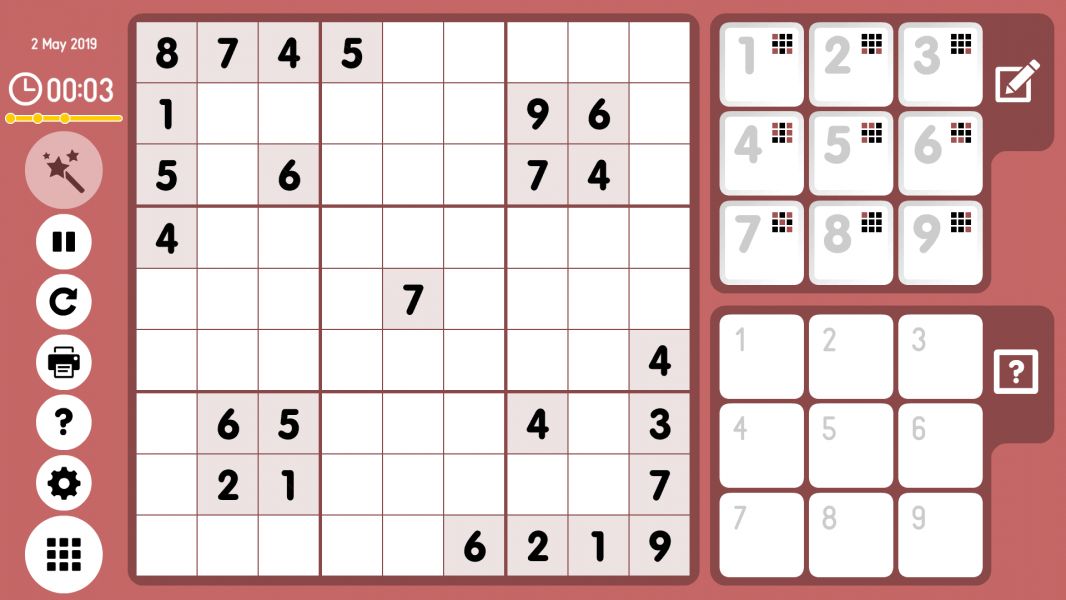 Level 2019-05-02. Online Sudoku