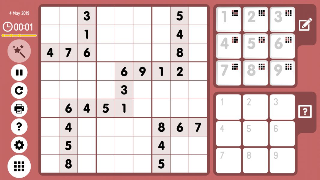 Level 2019-05-04. Online Sudoku