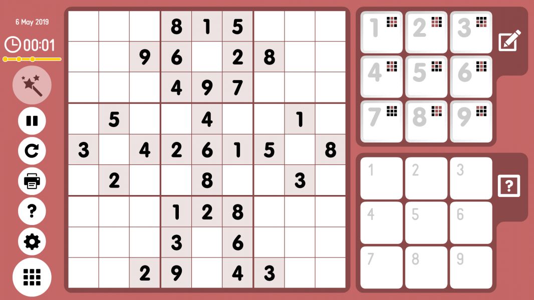 Level 2019-05-06. Online Sudoku