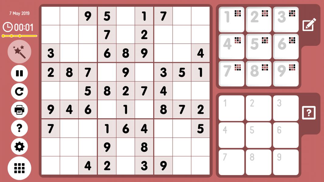 Level 2019-05-07. Online Sudoku