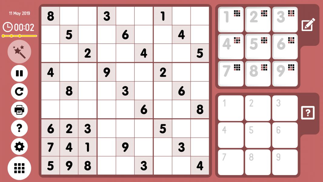 Level 2019-05-11. Online Sudoku