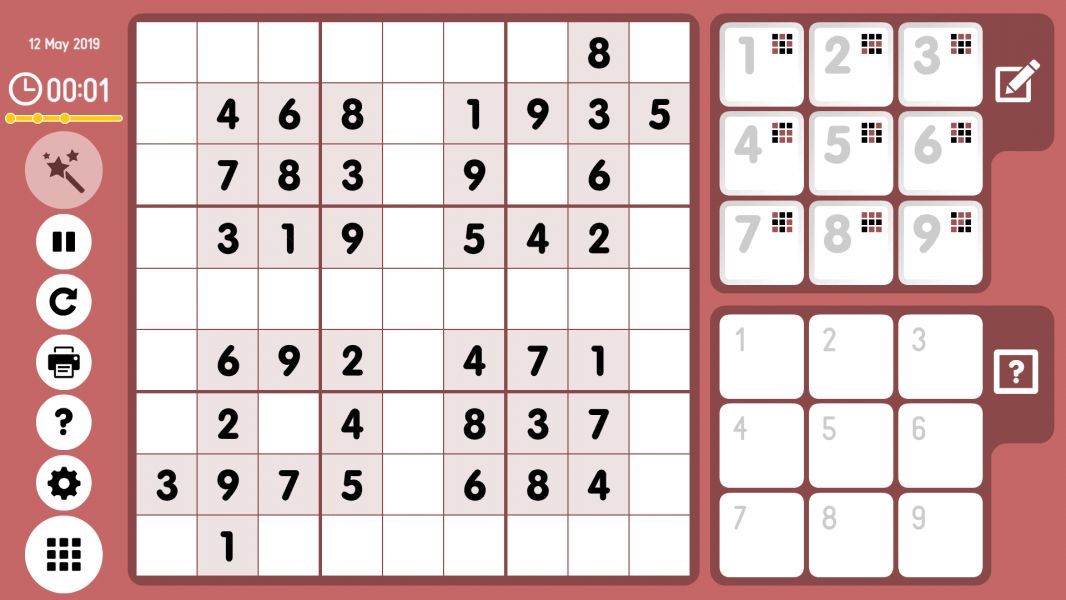 Level 2019-05-12. Online Sudoku