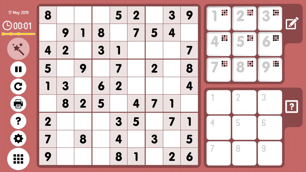 Level 2019-05-17. Online Sudoku