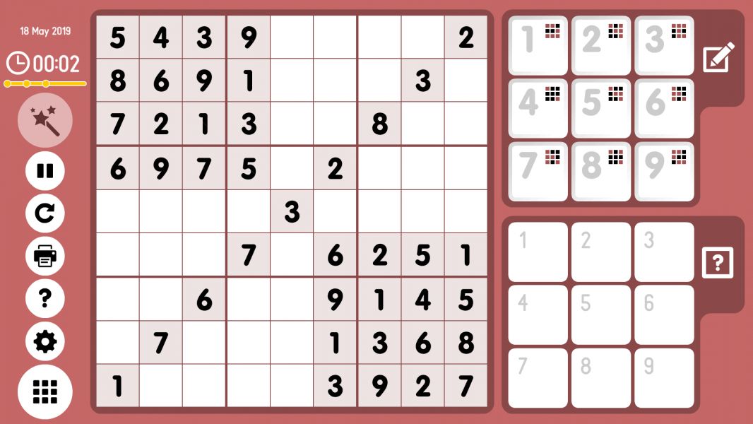 Level 2019-05-18. Online Sudoku