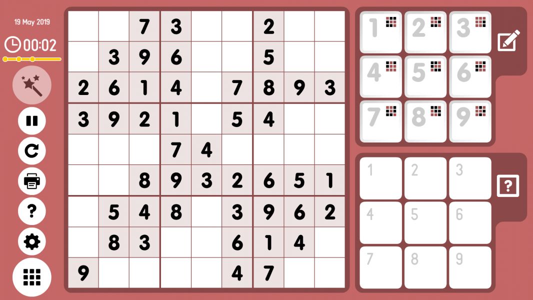 Level 2019-05-19. Online Sudoku