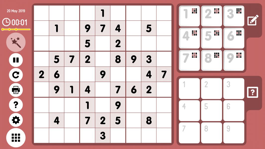 Level 2019-05-20. Online Sudoku