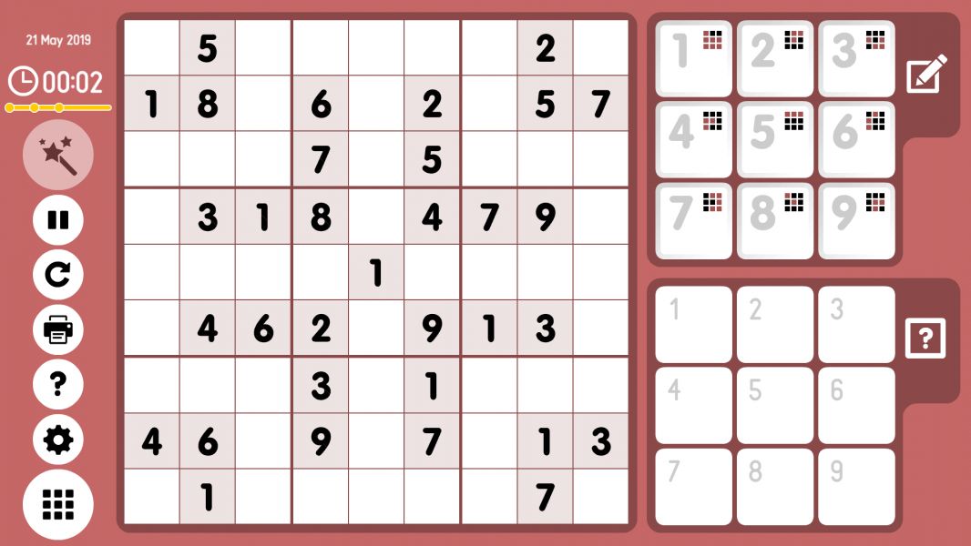 Level 2019-05-21. Online Sudoku