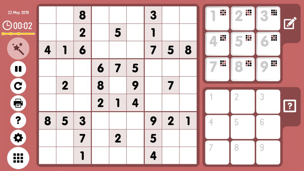 Level 2019-05-22. Online Sudoku