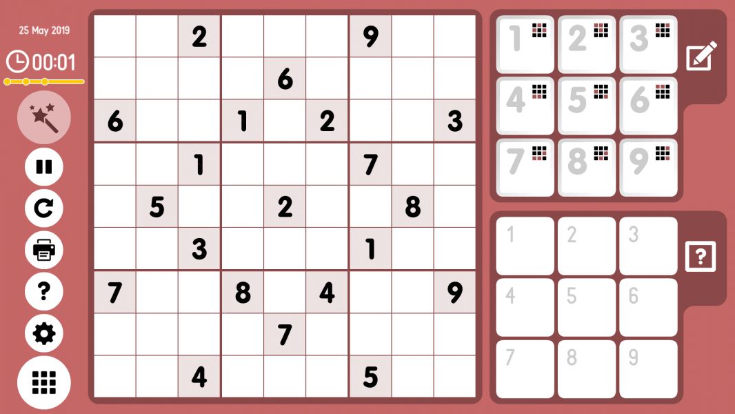 Level 2019-05-25. Online Sudoku