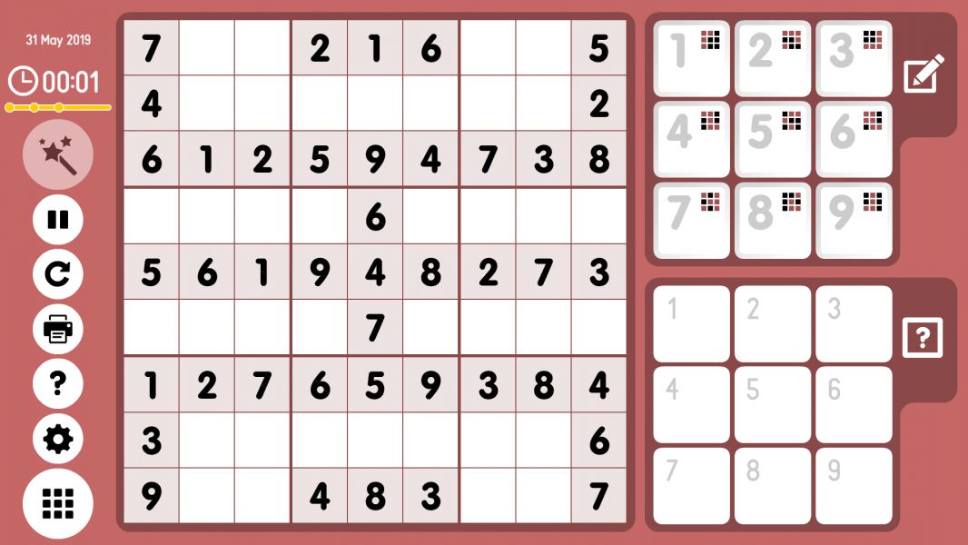 Level 2019-05-31. Online Sudoku
