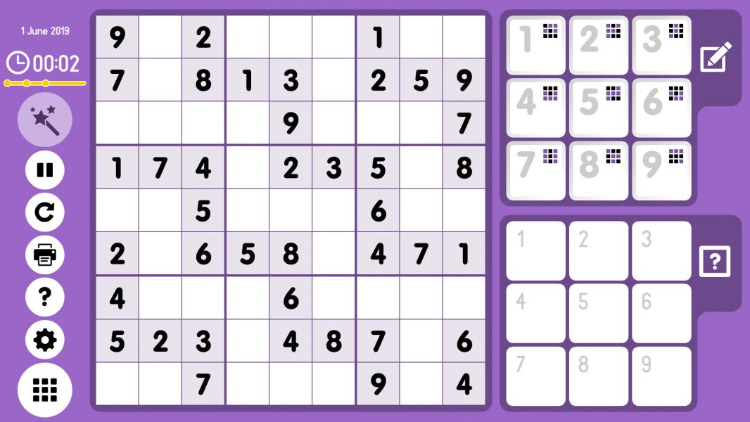 Level 2019-06-01. Online Sudoku