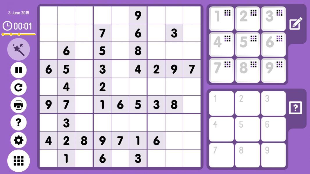 Level 2019-06-03. Online Sudoku
