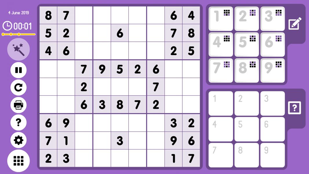 Level 2019-06-04. Online Sudoku