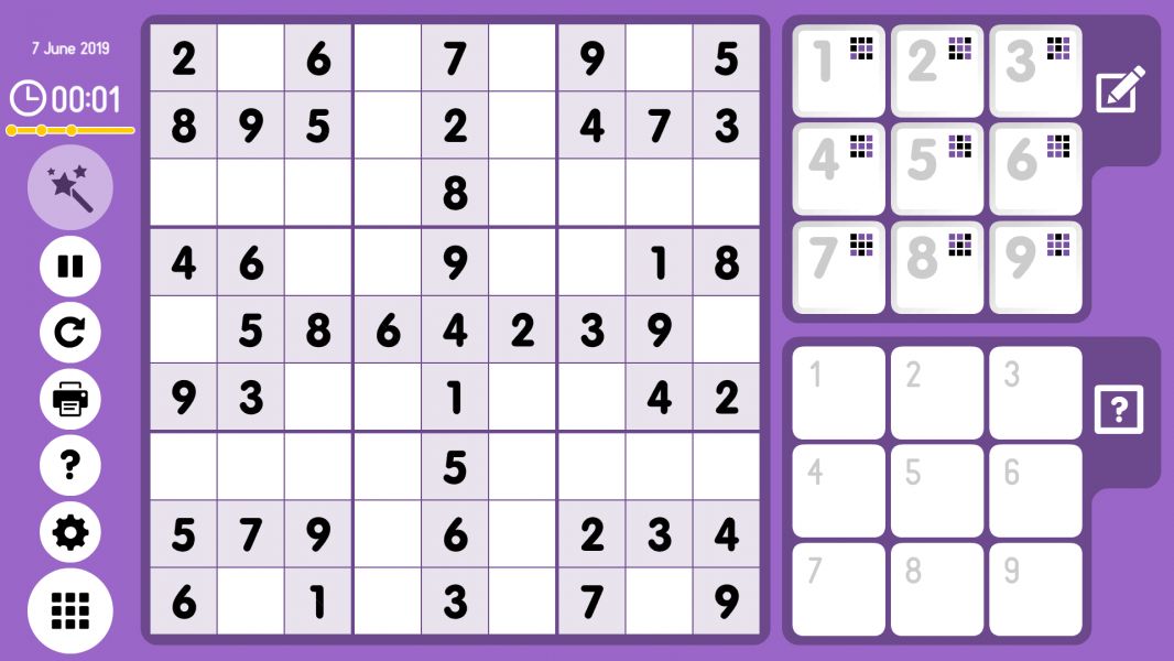 Level 2019-06-07. Online Sudoku