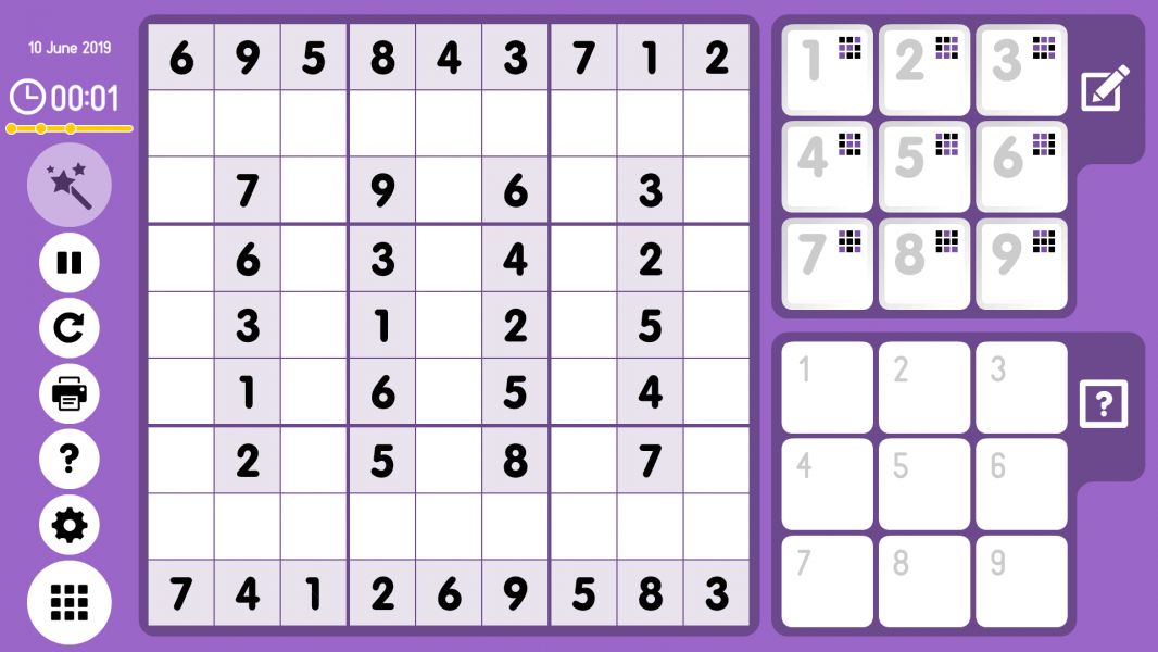 Level 2019-06-10. Online Sudoku