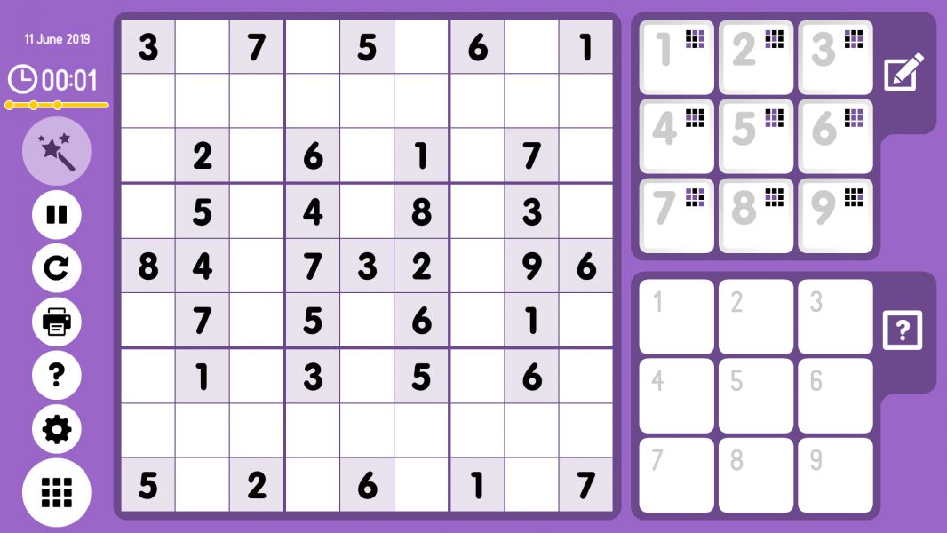 Level 2019-06-11. Online Sudoku