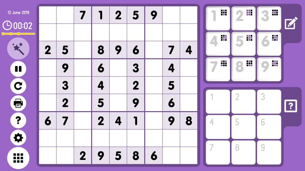 Level 2019-06-12. Online Sudoku