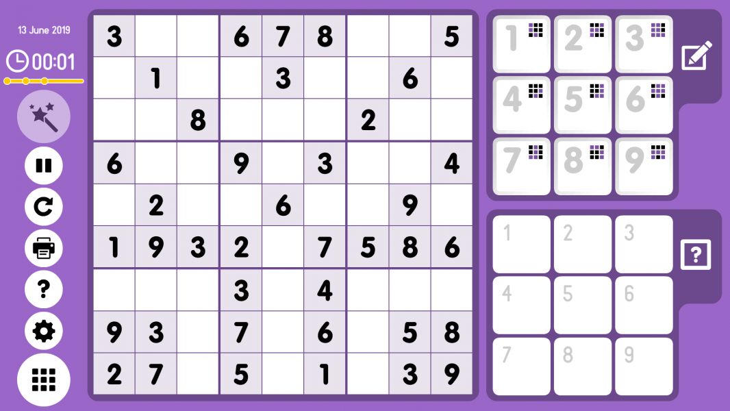 Level 2019-06-13. Online Sudoku