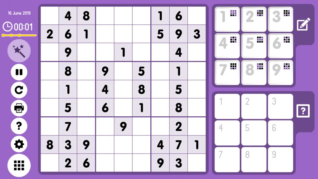 Level 2019-06-16. Online Sudoku