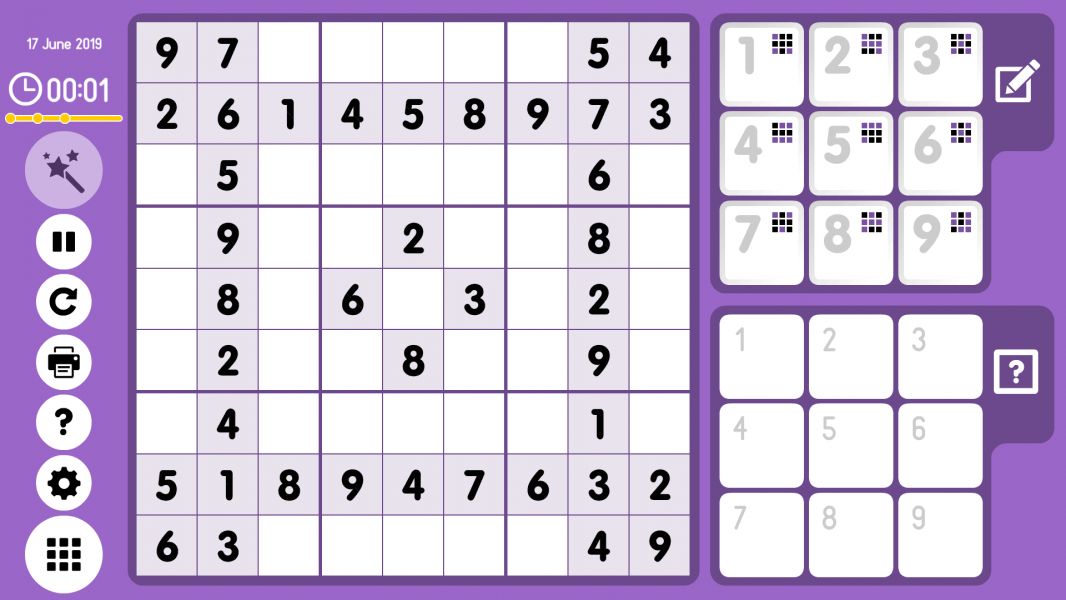 Level 2019-06-17. Online Sudoku