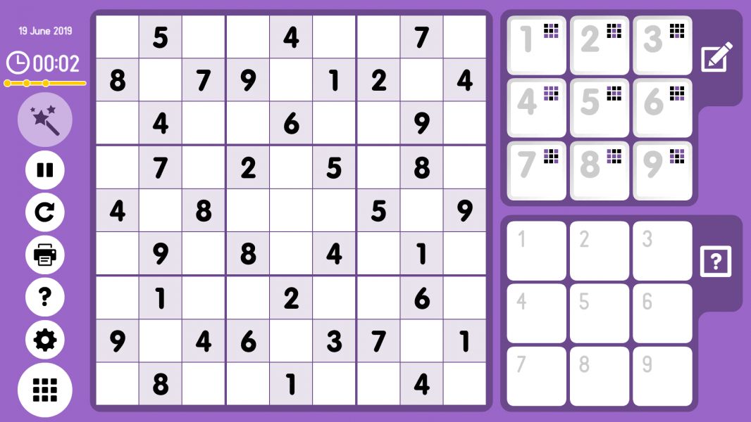Level 2019-06-19. Online Sudoku