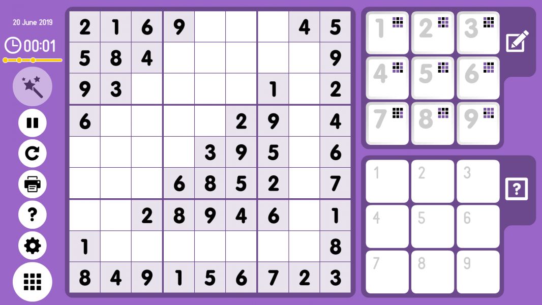 Level 2019-06-20. Online Sudoku