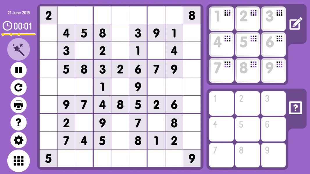 Level 2019-06-21. Online Sudoku