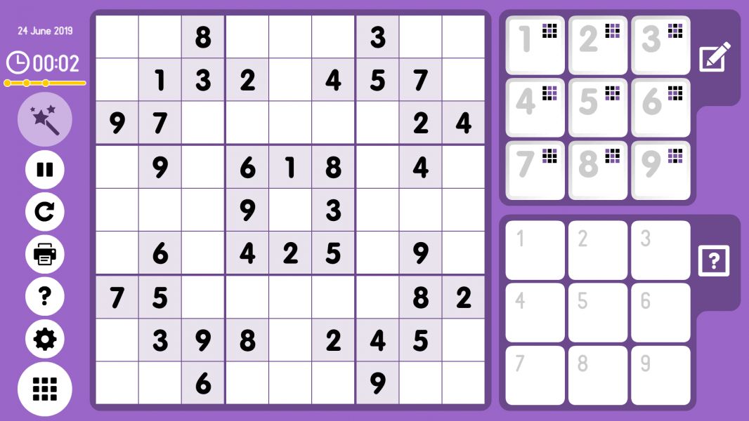 Level 2019-06-24. Online Sudoku