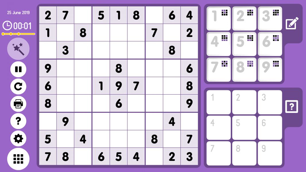 Level 2019-06-25. Online Sudoku