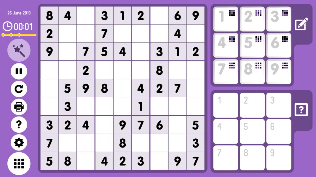 Level 2019-06-26. Online Sudoku