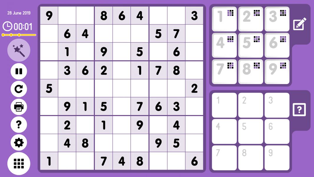 Level 2019-06-28. Online Sudoku