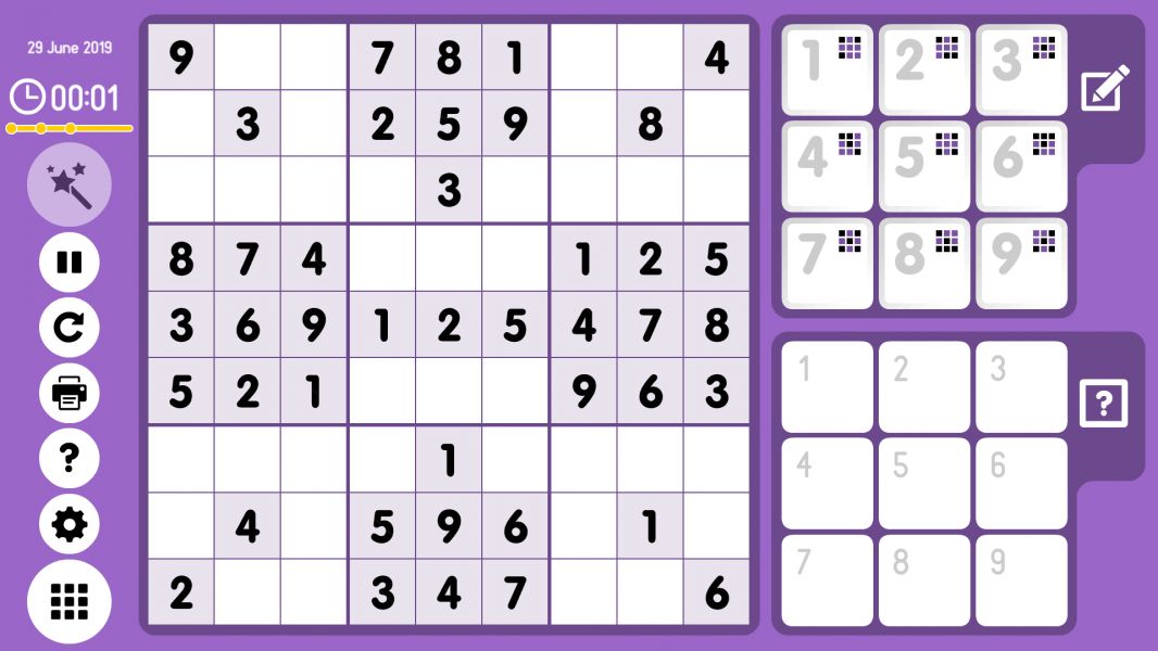 Level 2019-06-29. Online Sudoku