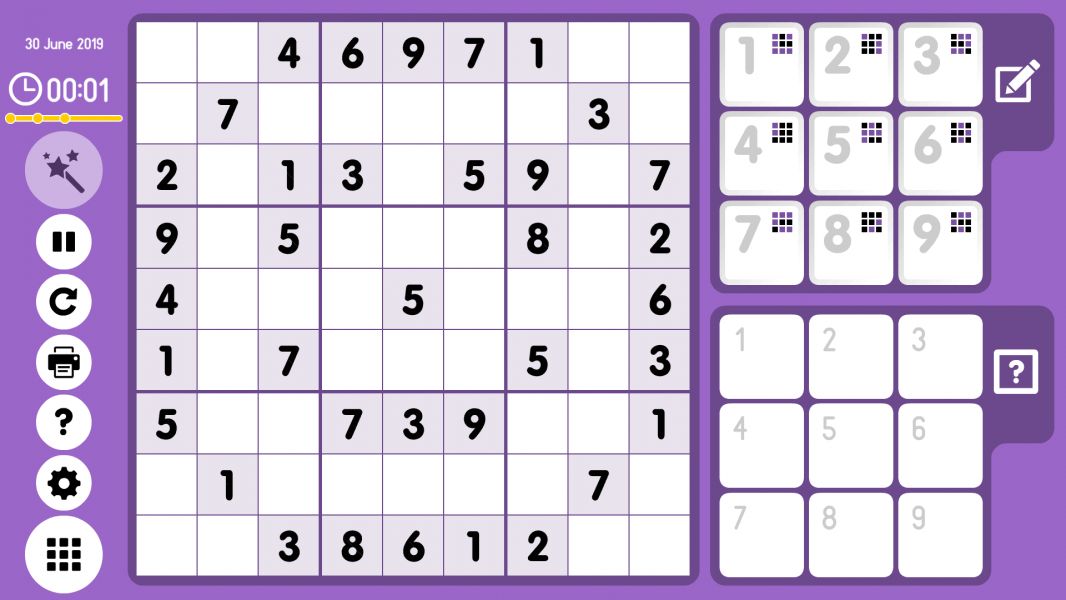 Level 2019-06-30. Online Sudoku