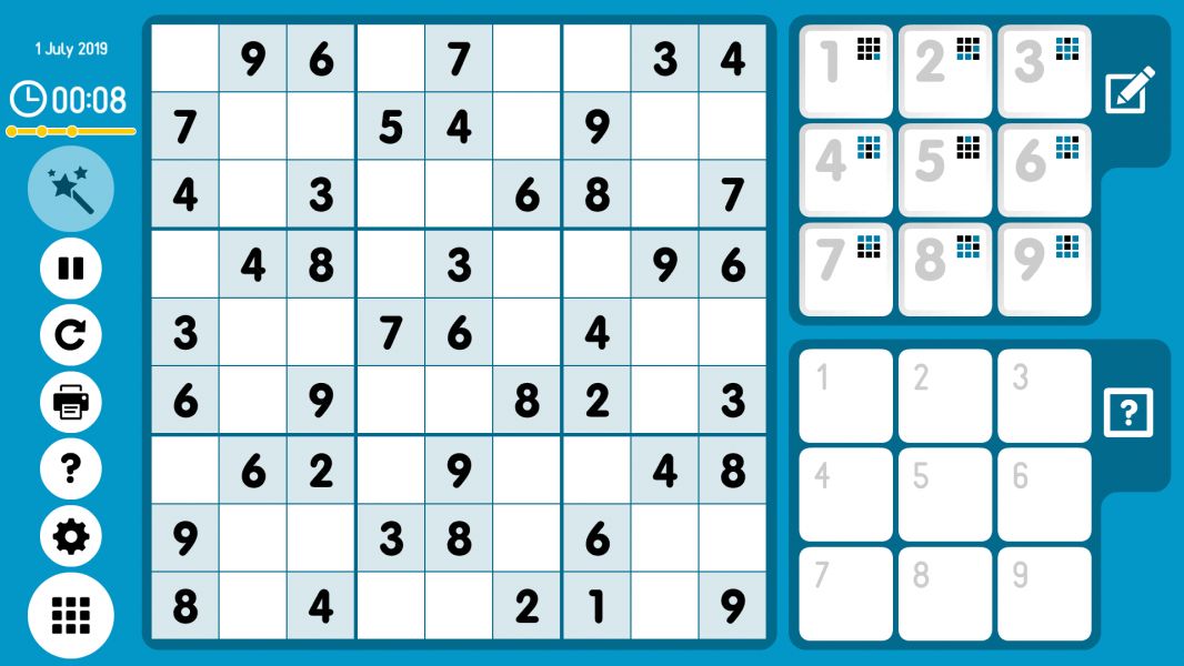 Level 2019-07-01. Online Sudoku