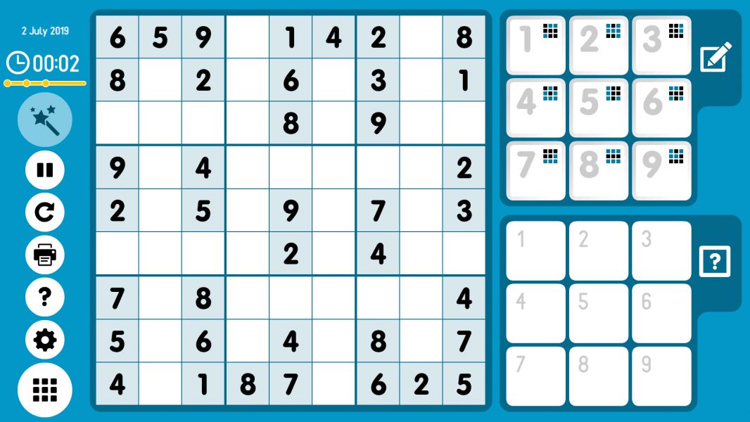 Level 2019-07-02. Online Sudoku