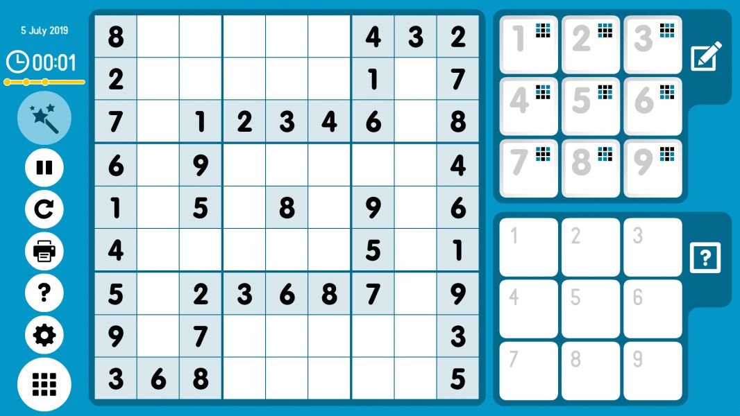 Level 2019-07-05. Online Sudoku