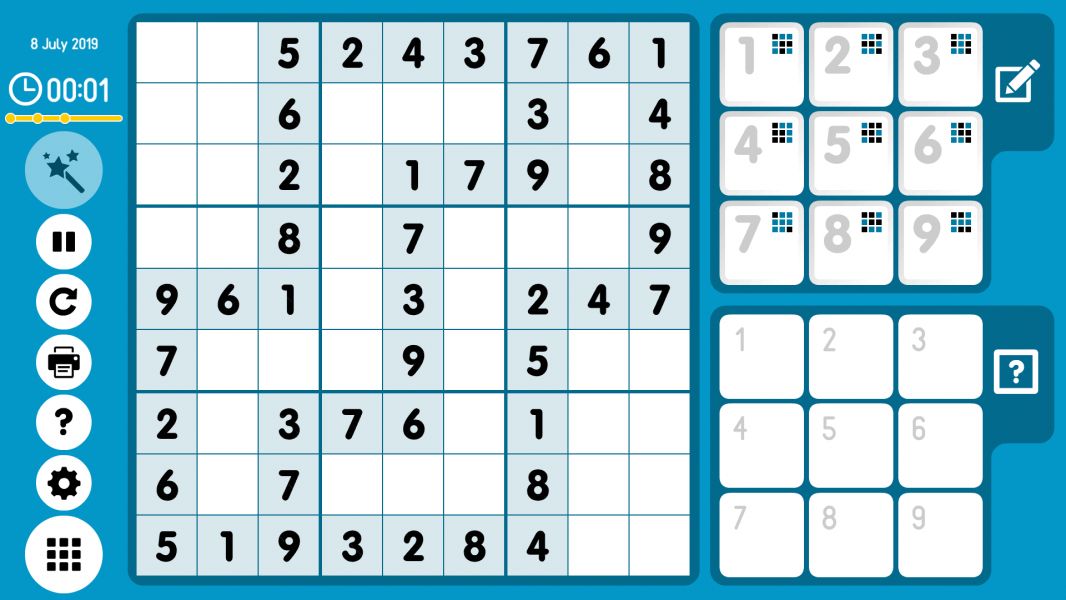 Level 2019-07-08. Online Sudoku