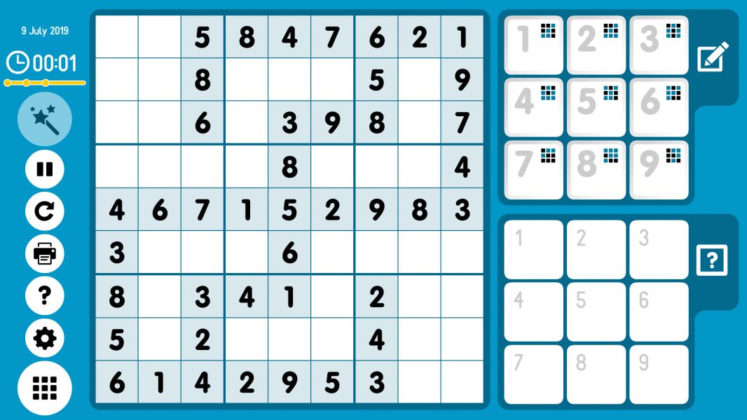 Level 2019-07-09. Online Sudoku