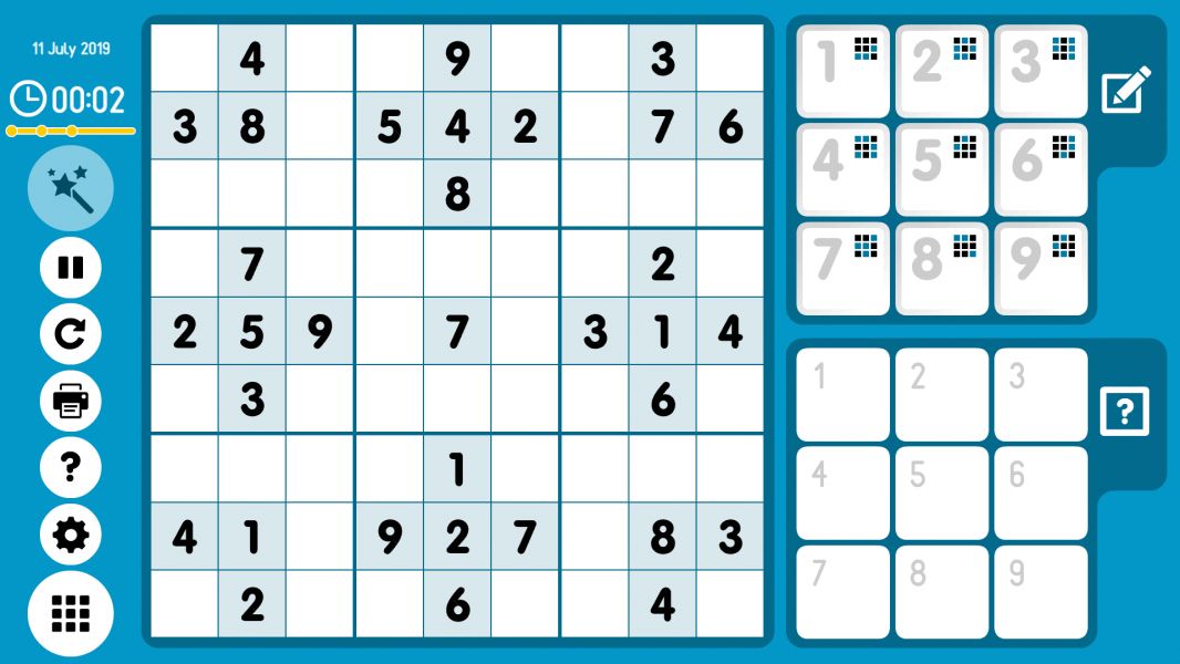 Level 2019-07-11. Online Sudoku